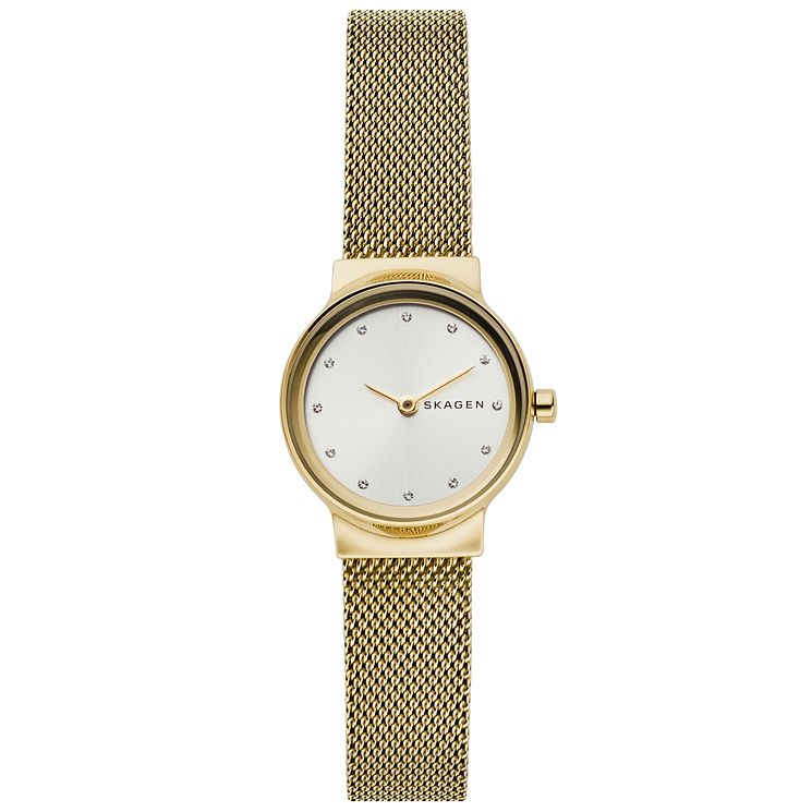 Skagen Freja Ladies Gold Tone Mesh Bracelet Watch