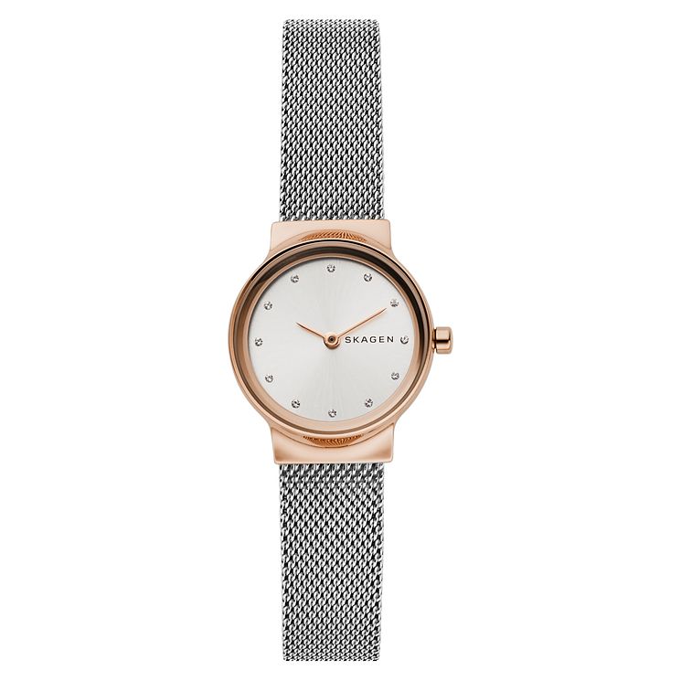 Skagen Freja Ladies Two Tone Mesh Bracelet Watch