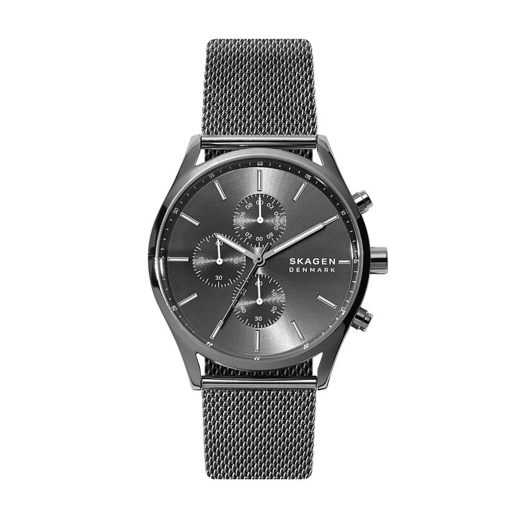 Skagen Gunmetal Grey Mesh Bracelet Watch