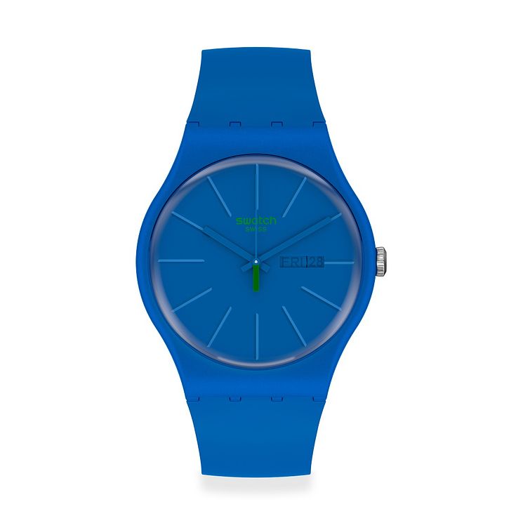 Swatch Beltempo Unisex Blue Silicone Strap Watch