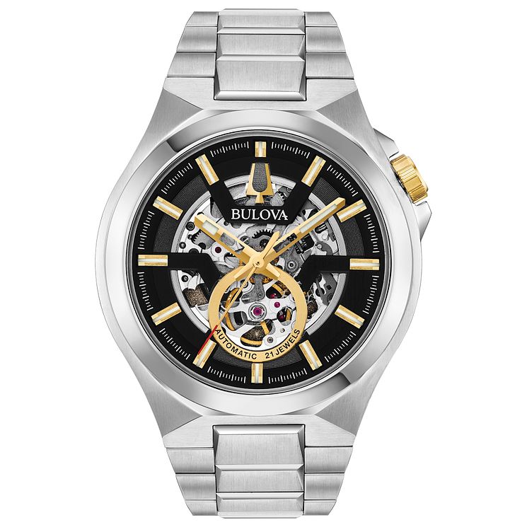 Bulova Classic Maquina Mens Stainless Steel Bracelet Watch