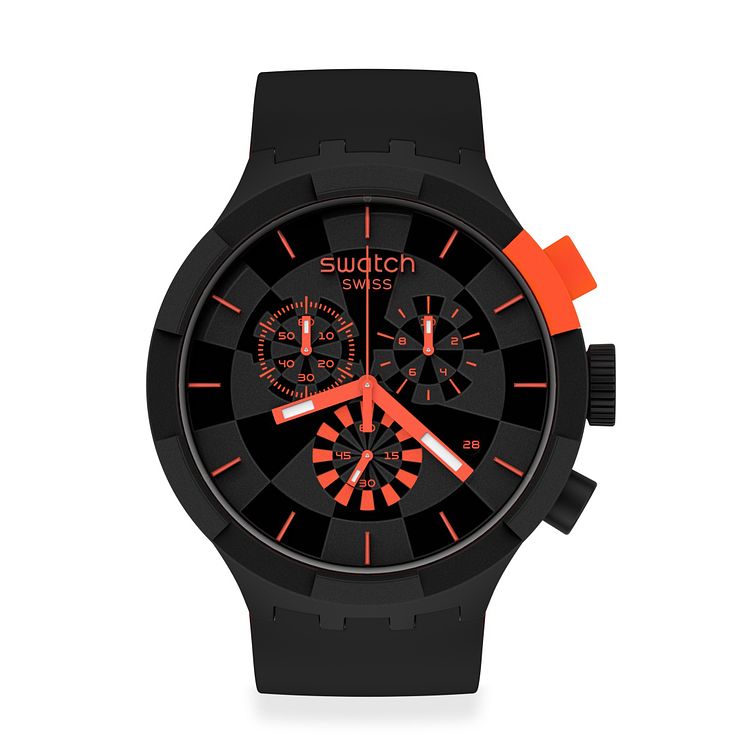 Swatch Checkpoint Red Unisex Rubber Strap Watch