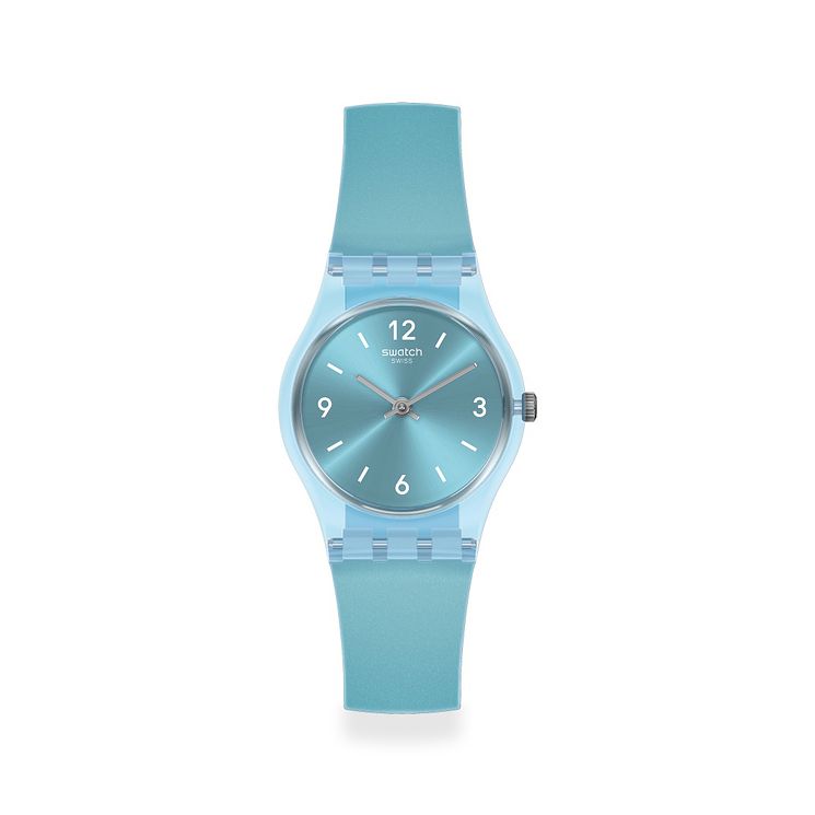 Swatch Fairy Frosty Unisex Blue Silicone Strap Watch