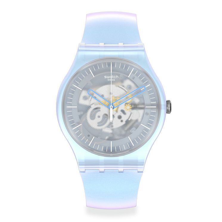 Swatch Flowerscreen White Silicone Strap Watch