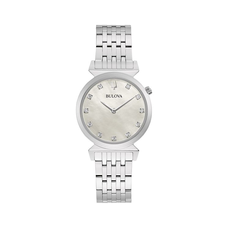 Bulova Classic Regatta Ladies Silver Tone Bracelet Watch