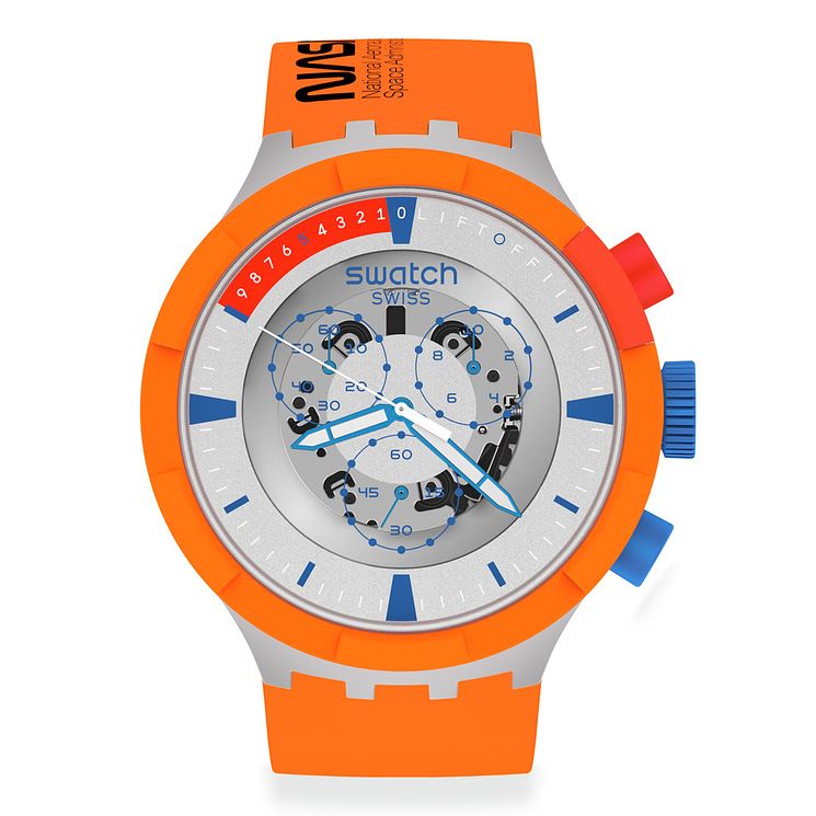 Swatch Launch Unisex Orange Silicone Strap Watch