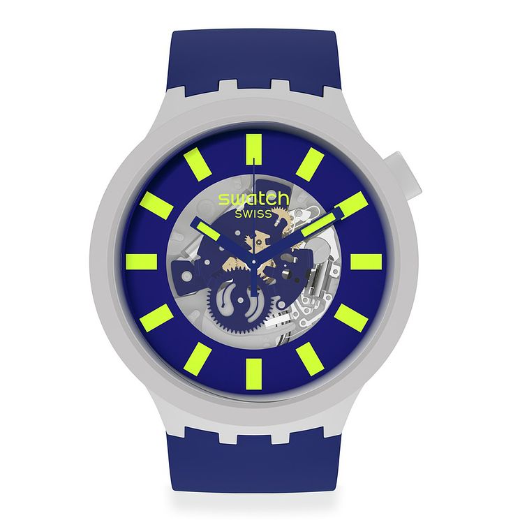 Swatch Limy Blue Biosourced Material Strap Watch