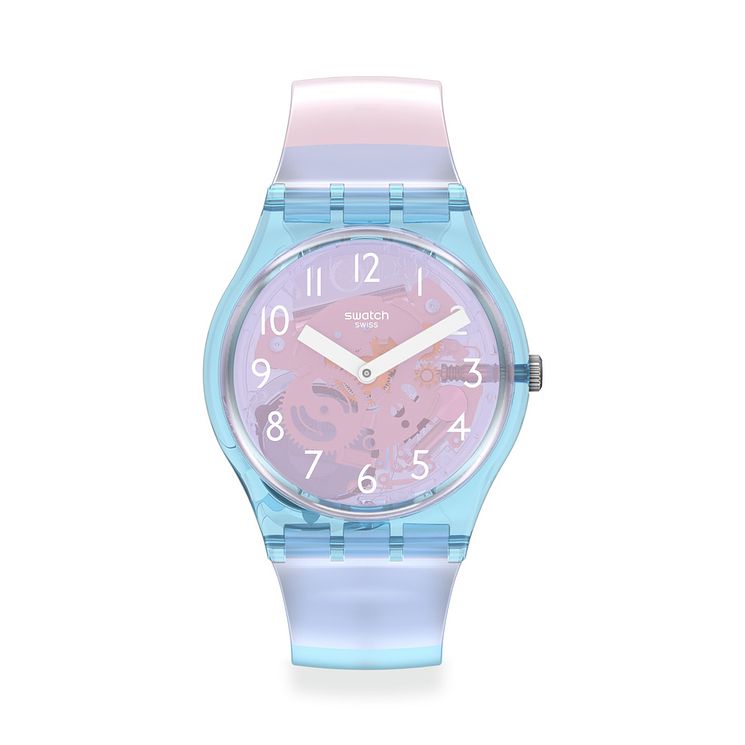 Swatch Multicoloured Pinkzure Unisex Plastic Strap Watch