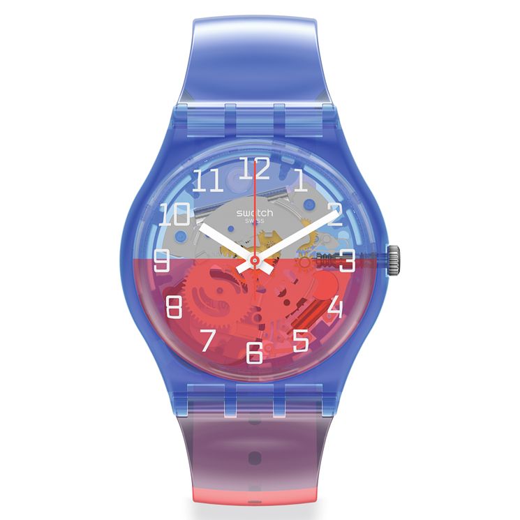 Swatch Multicoloured Verre-toi Unisex Plastic Strap Watch