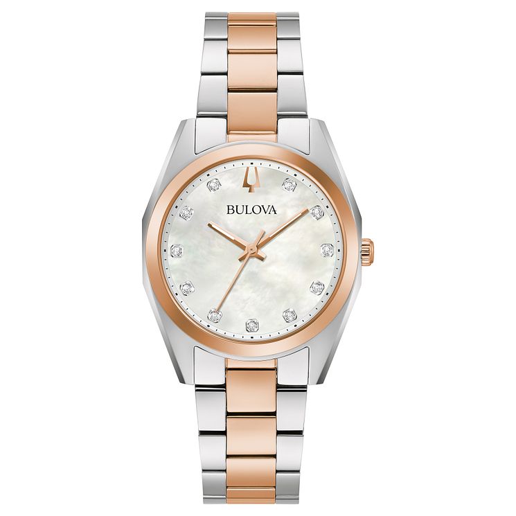 Bulova Classic Surveyor Ladies Two Tone Bracelet Watch