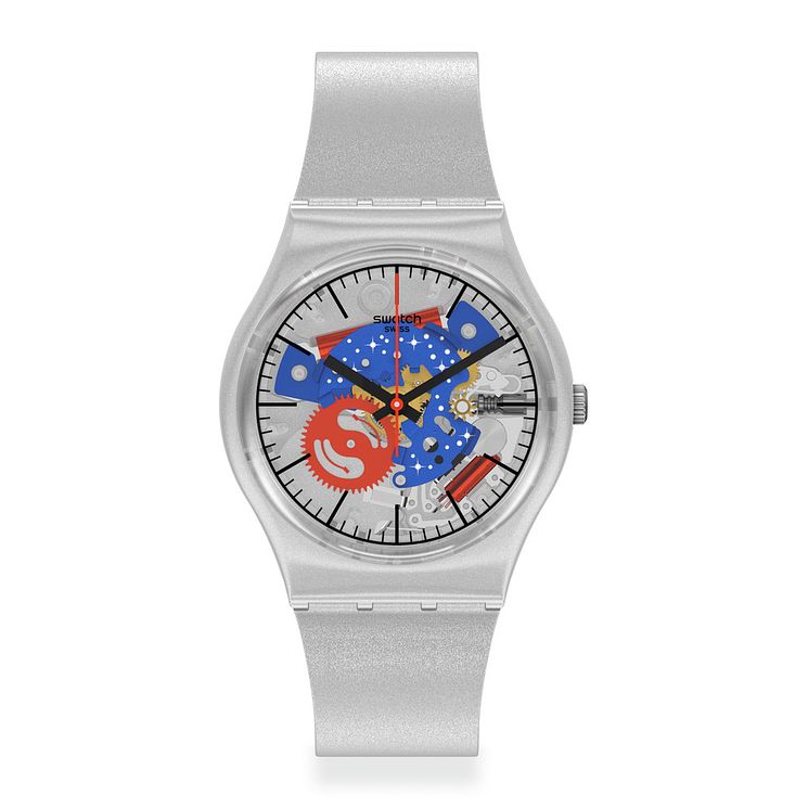 Swatch Take Me To The Moon Unisex Silicone Strap Watch