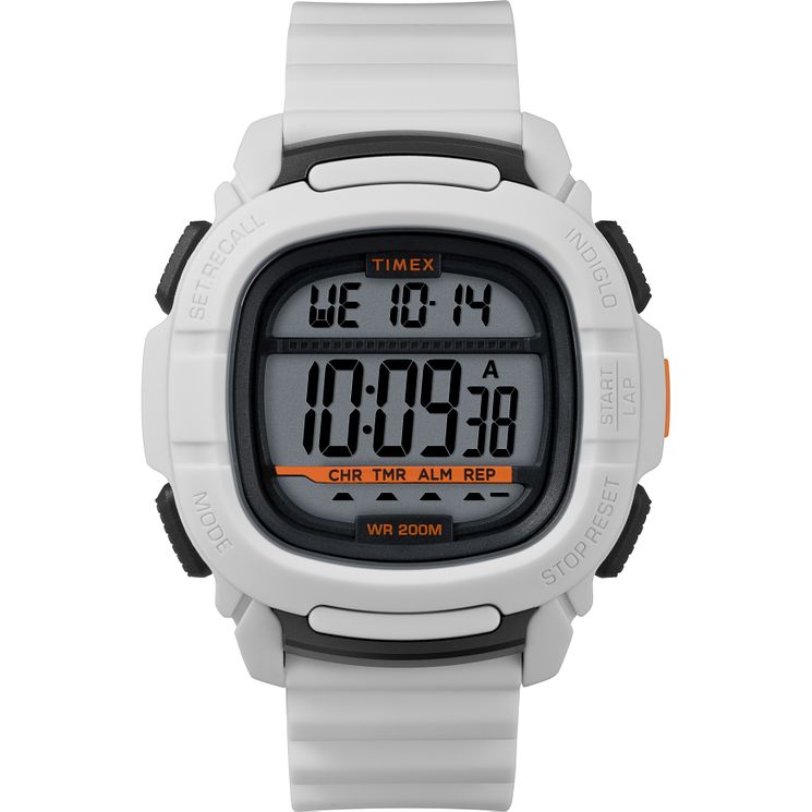 Timex Bst.47 Mens White Silicone Strap Watch