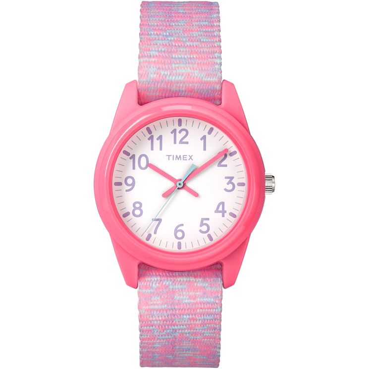 Timex Kids Time Machines Pink Nylon Strap Watch