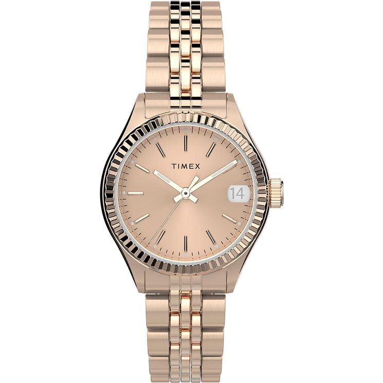 Timex Waterbury Traditional Ladies Rose Tone Bracelet Watch