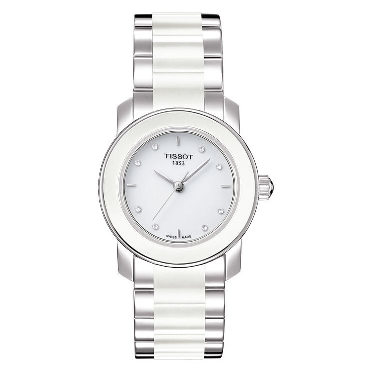 Tissot Cera Diamond Ladies White Ceramic Bracelet Watch