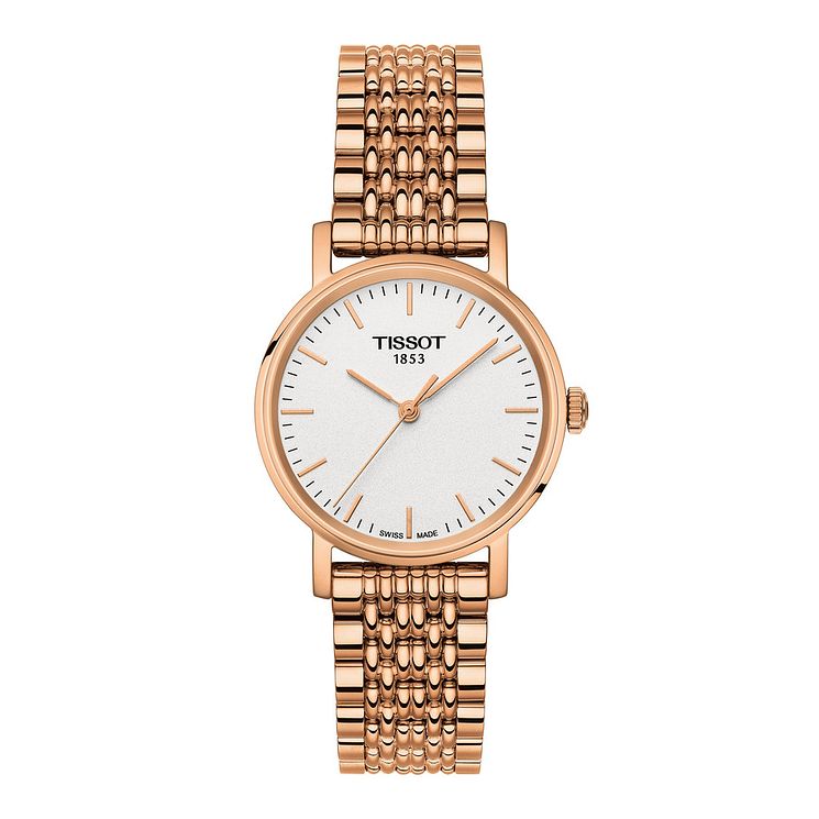 Tissot Everytime Ladies Rose Gold Tone Bracelet Watch