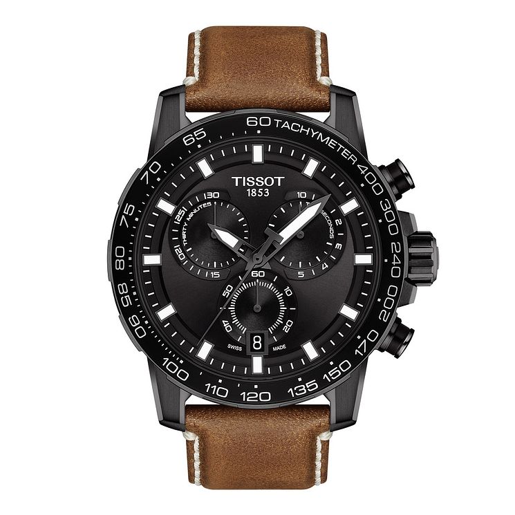 Tissot Supersport Chrono Mens Tan Leather Strap Watch