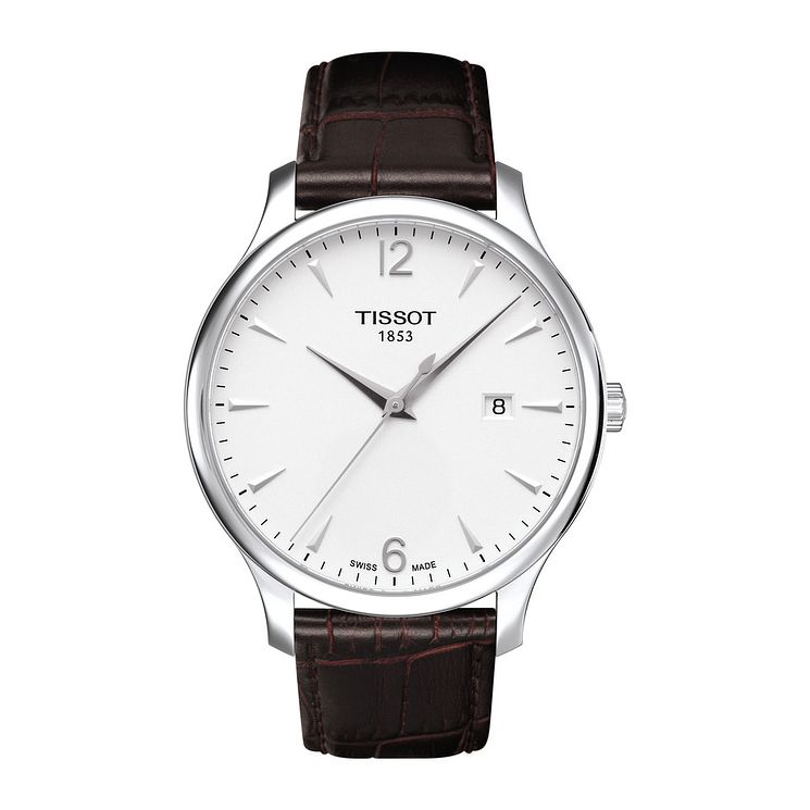 Tissot Tradition Mens Dark Brown Leather Strap Watch