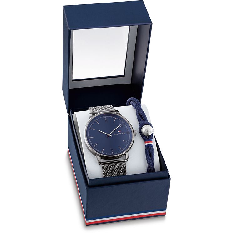 Tommy Hilfiger Iron Plated Bracelet WatchandBracelet Set