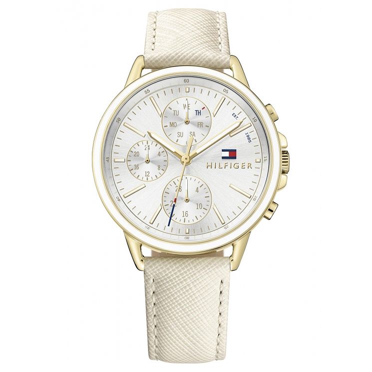 Tommy Hilfiger Ladies Nude Leather Strap Watch