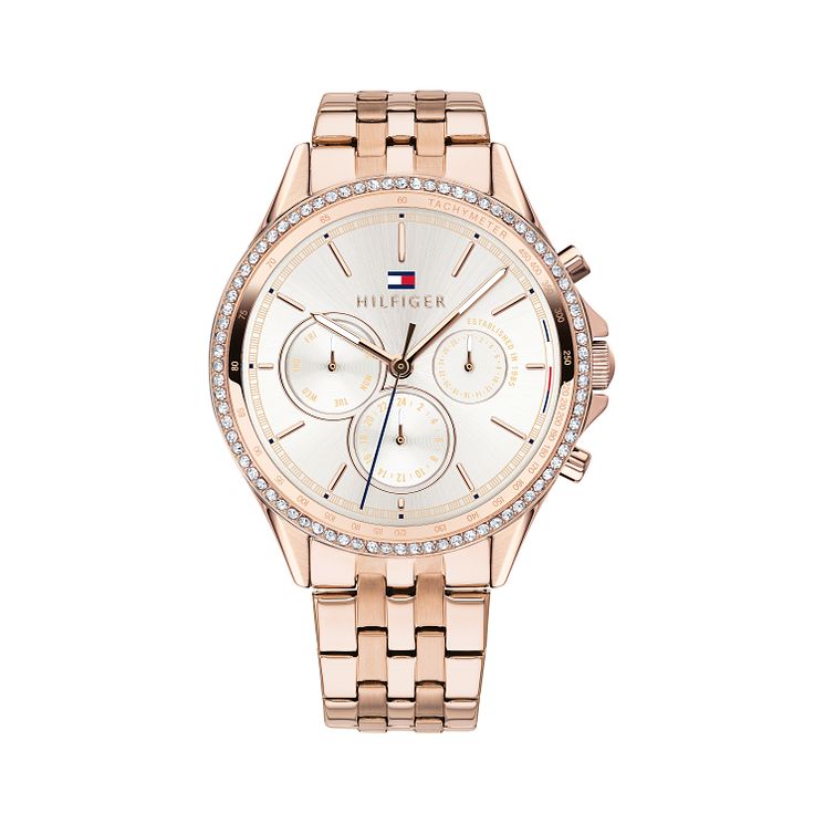 Tommy Hilfiger Ladies Rose Gold Ip Bracelet Watch