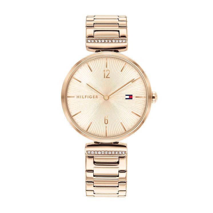 Tommy Hilfiger Ladies Rose Gold Tone Bracelet Watch