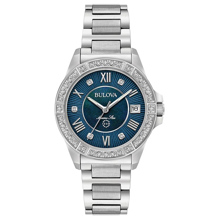 Bulova Ladies Marine Star Diamond Steel Bracelet Watch