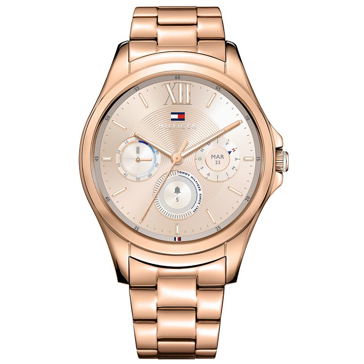 Tommy Hilfiger Mens Rose Gold Ip Bracelet Smartwatch