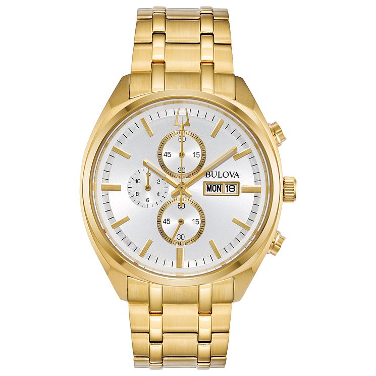 Bulova Mens Classic Surveyor Gold-tone Steel Watch