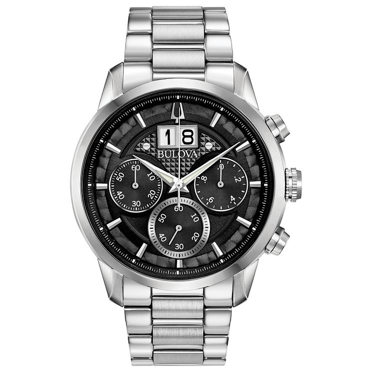 Bulova Sutton Mens Stainless Steel Bracelet Watch