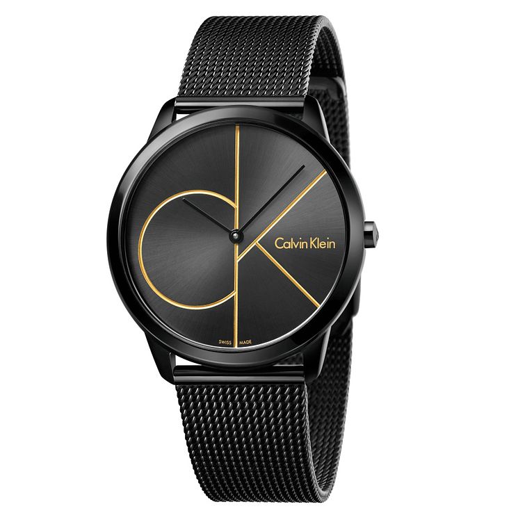 Calvin Klein Mens Black Mesh Bracelet Watch