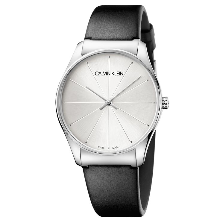 Calvin Klein Mens Classical Black Strap Watch