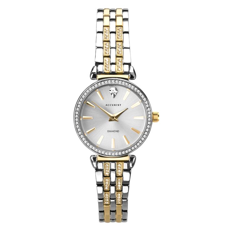 Accurist Dress Diamond Ladies Two Tone Bracelet Watch