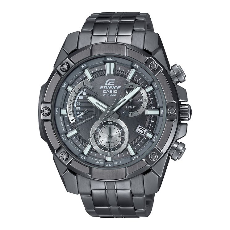 Casio Edifice Chronograph Gunmetal Steel Bracelet Watch