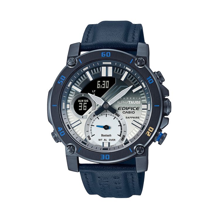 Casio Edifice Scuderia Alphatauri Blue Leather Strap Watch