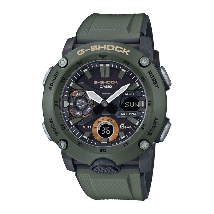 Casio G-shock Carbon Core Guard Mens Green Strap Watch