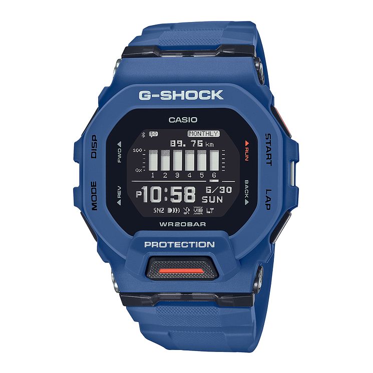 Casio G-shock G-squad Bluetooth Mens Blue Resin Strap Watch