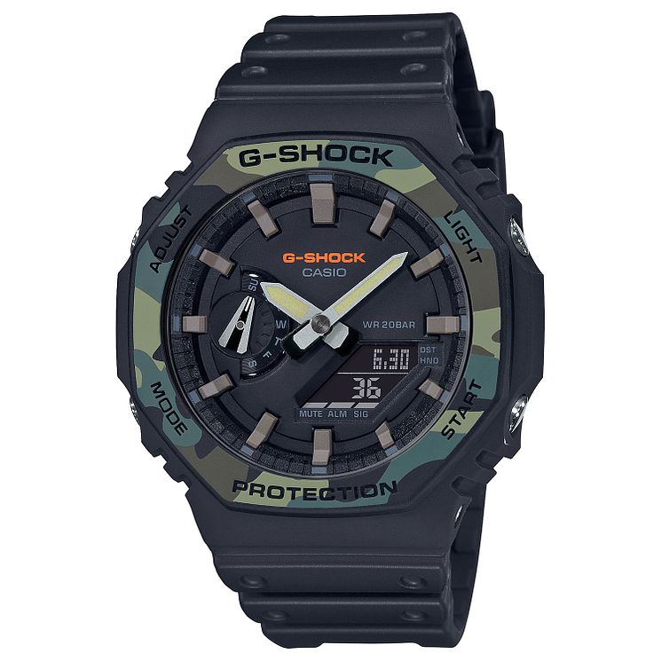 Casio G-shock Mens Camo Black Resin Strap