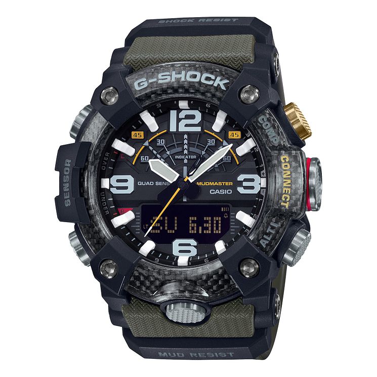 Casio G-shock Mens Mudmaster Khaki Rubber Strap Watch