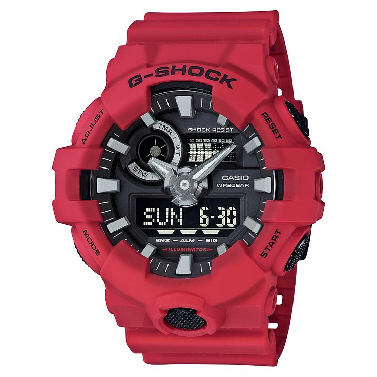 Casio G-shock Mens Red Resin Watch