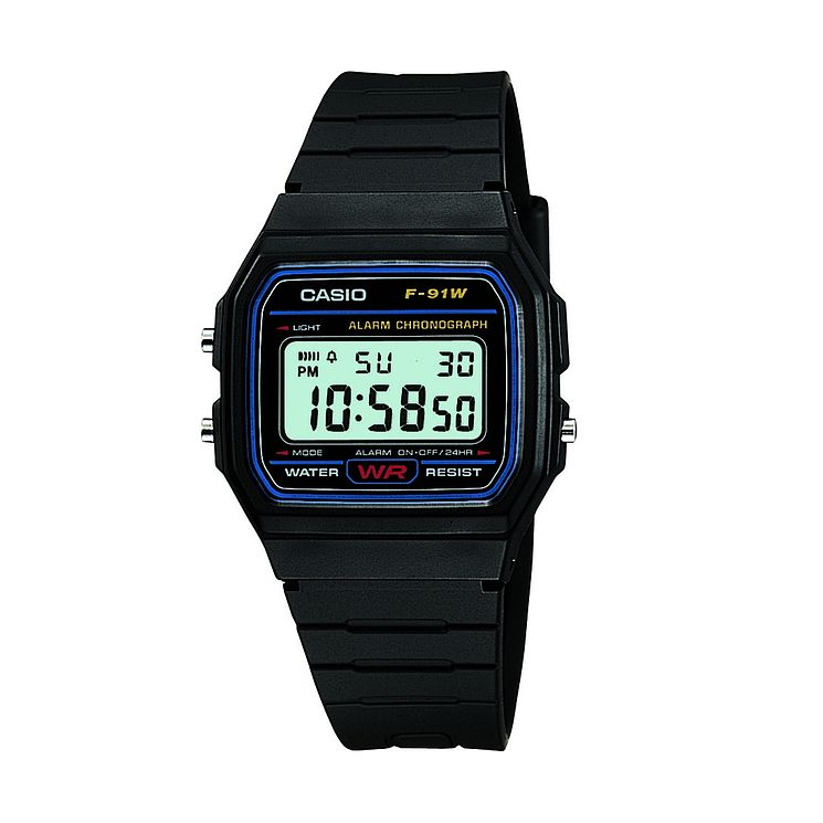 Casio Mens Black Resin Strap Digital Watch