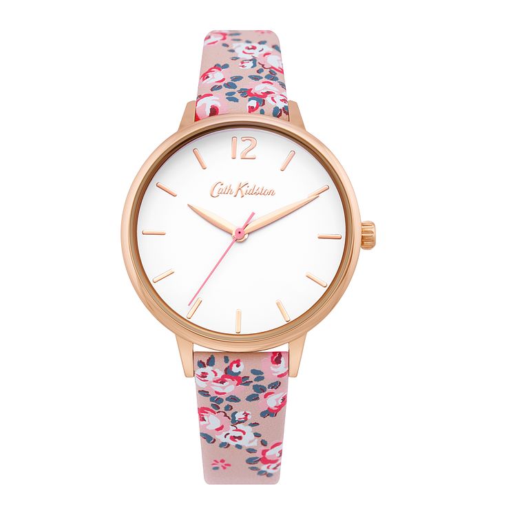 Cath Kidston Hampton Rose Ladies Pink Pu Strap Watch