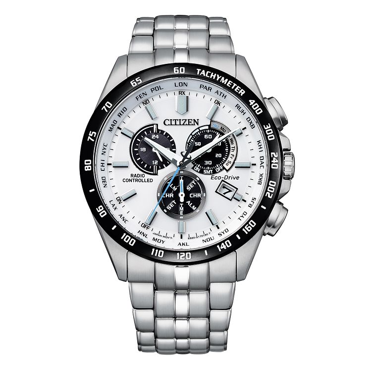 Citizen Atomic Time Mens Stainless Steel Bracelet Watch