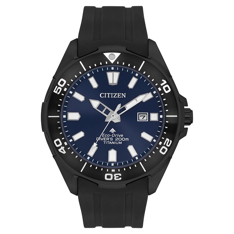 Citizen Eco-drive Promaster Marine Black Resin Strap Watch