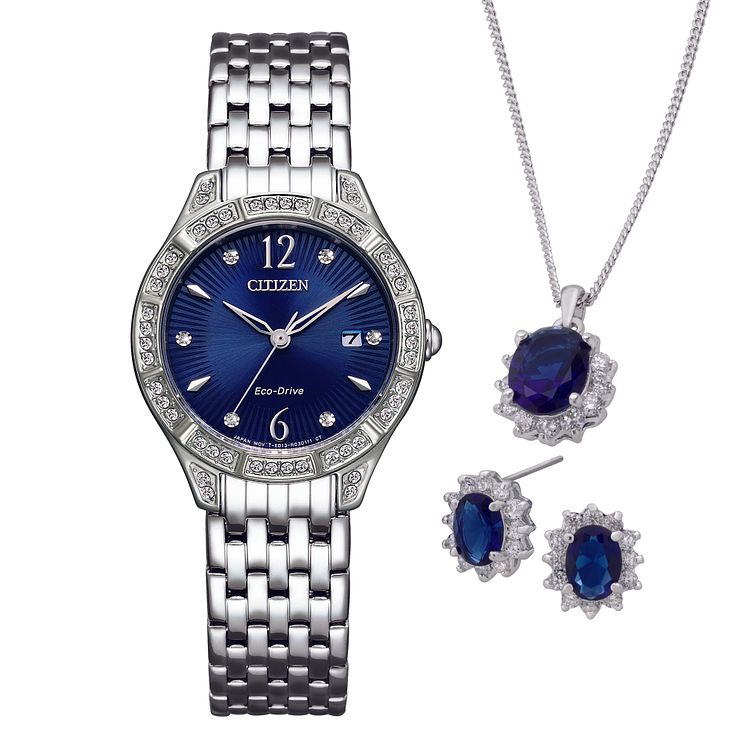 Citizen Ladies Crystal WatchandJewellery Gift Set