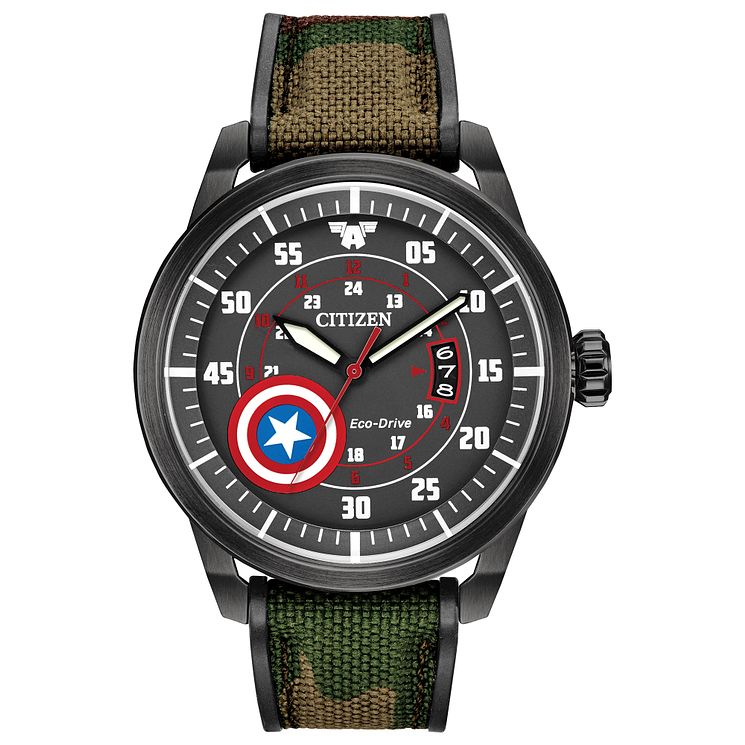 Citizen Marvel Captain America Camouflage Strap Watch