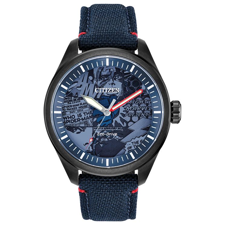 Citizen Marvel Heroes Blue Fabric Strap Watch