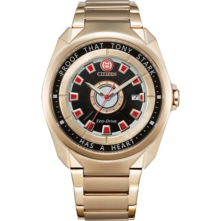 Citizen Marvel Tony Stark Rose Gold Ip Bracelet Watch