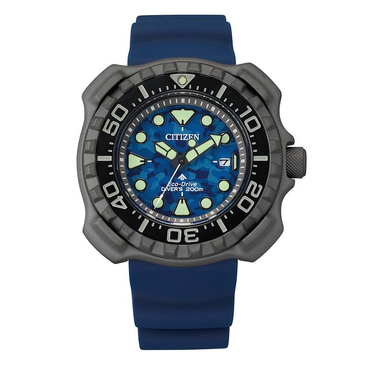 Citizen Promaster Mens Blue Resin Strap Watch