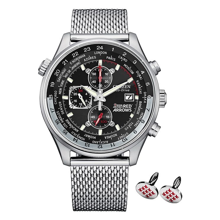 Citizen Red Arrows Chronograph WatchandCufflinks Gift Set